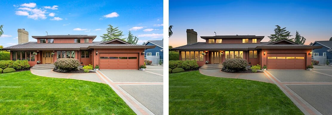 Kusko Real Estate Photography: different look day and night house